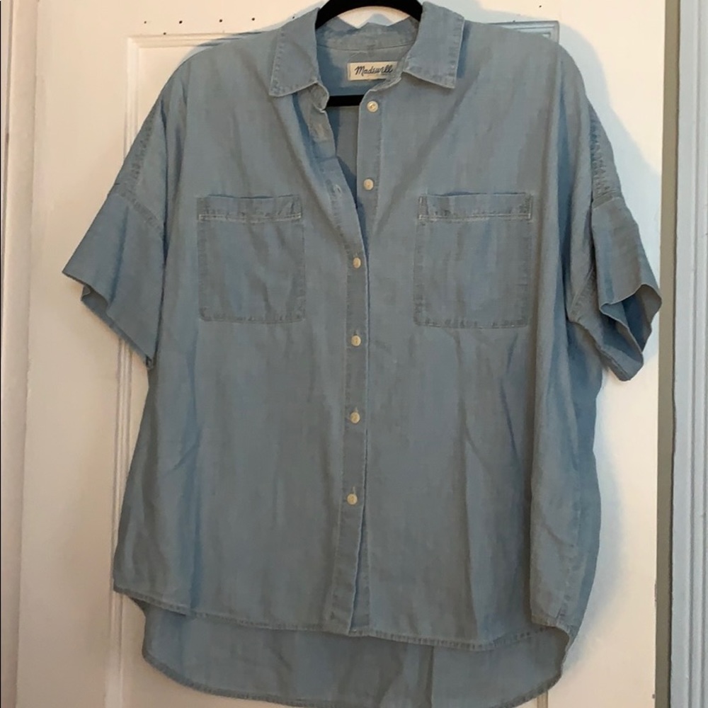 Madewell Dolman Sleeve Denim Button Down